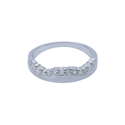 Elegant CZ Stone Silver Ring NSR-4180